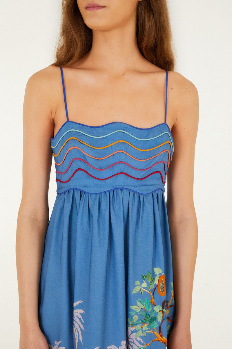 FARM RIO Multicolor Dream Landscape Organic Cotton Sleeveless Maxi Dress outlook