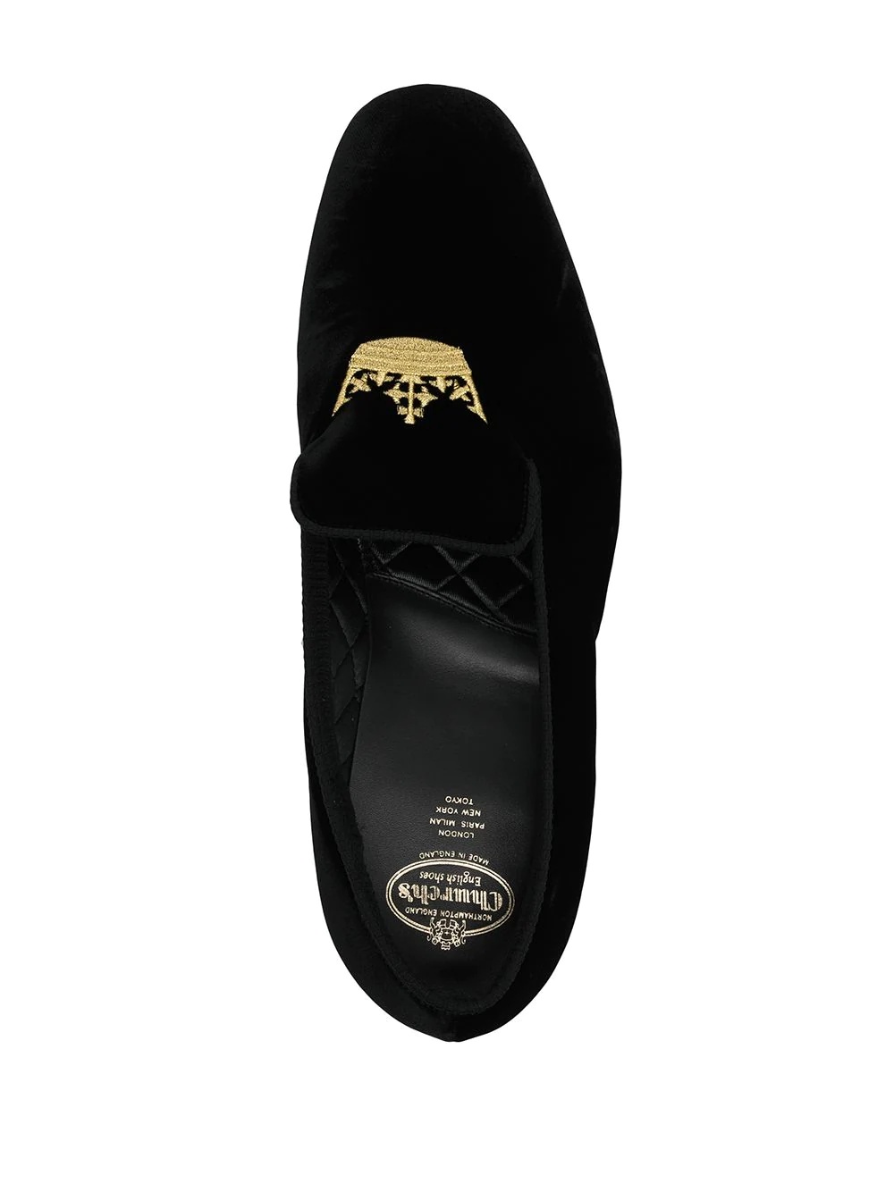 Sovereign Crown velvet loafers - 4