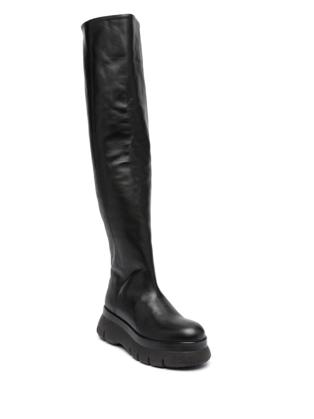 knee-high leather boots - 2