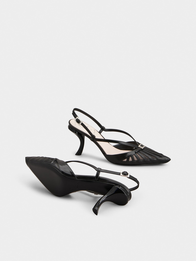 Virgule D'Orsay Pumps in leather 6
