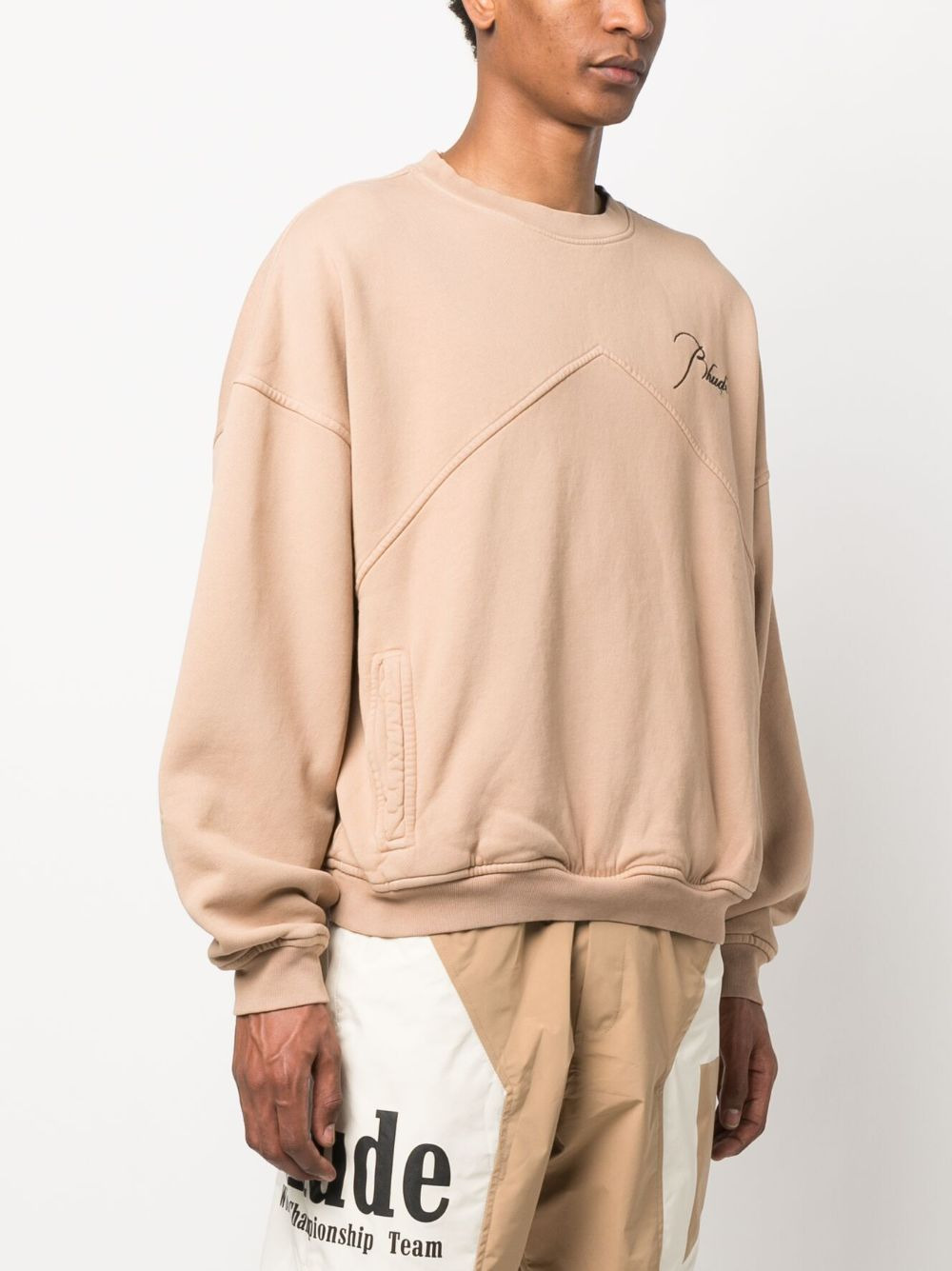 logo-print slouchy sweatshirt - 3