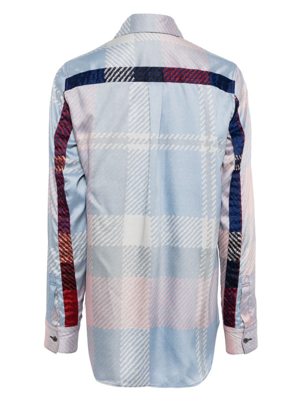 check-pattern detailing shirt - 2