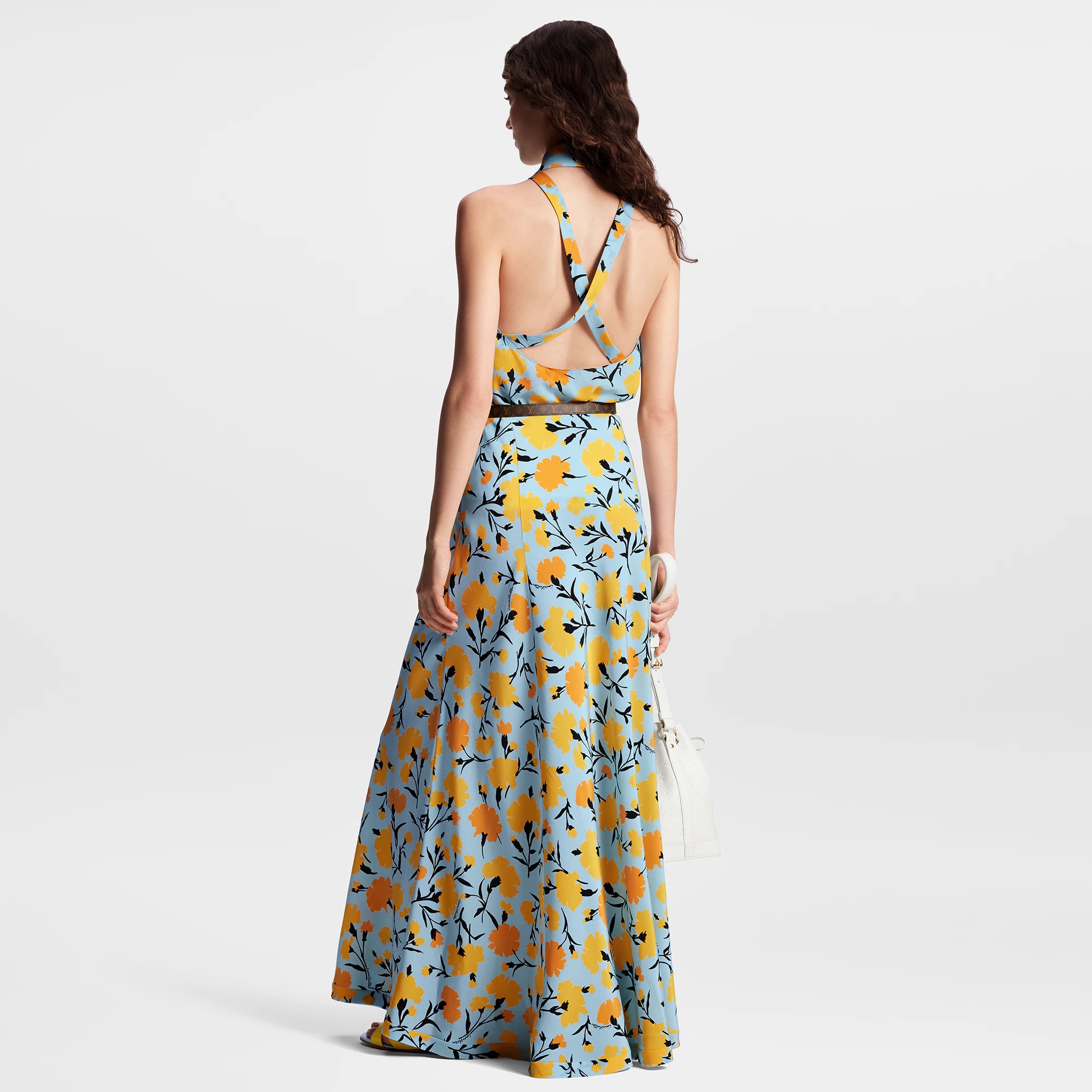 Carnation Print Tailored Halter Top - 3