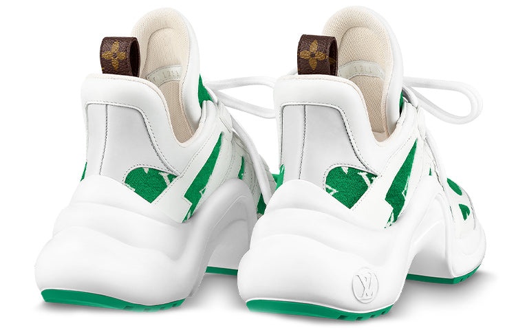 (WMNS) LOUIS VUITTON LV Archlight Sneakers 'White with Green Monogram' 1AACSU - 4