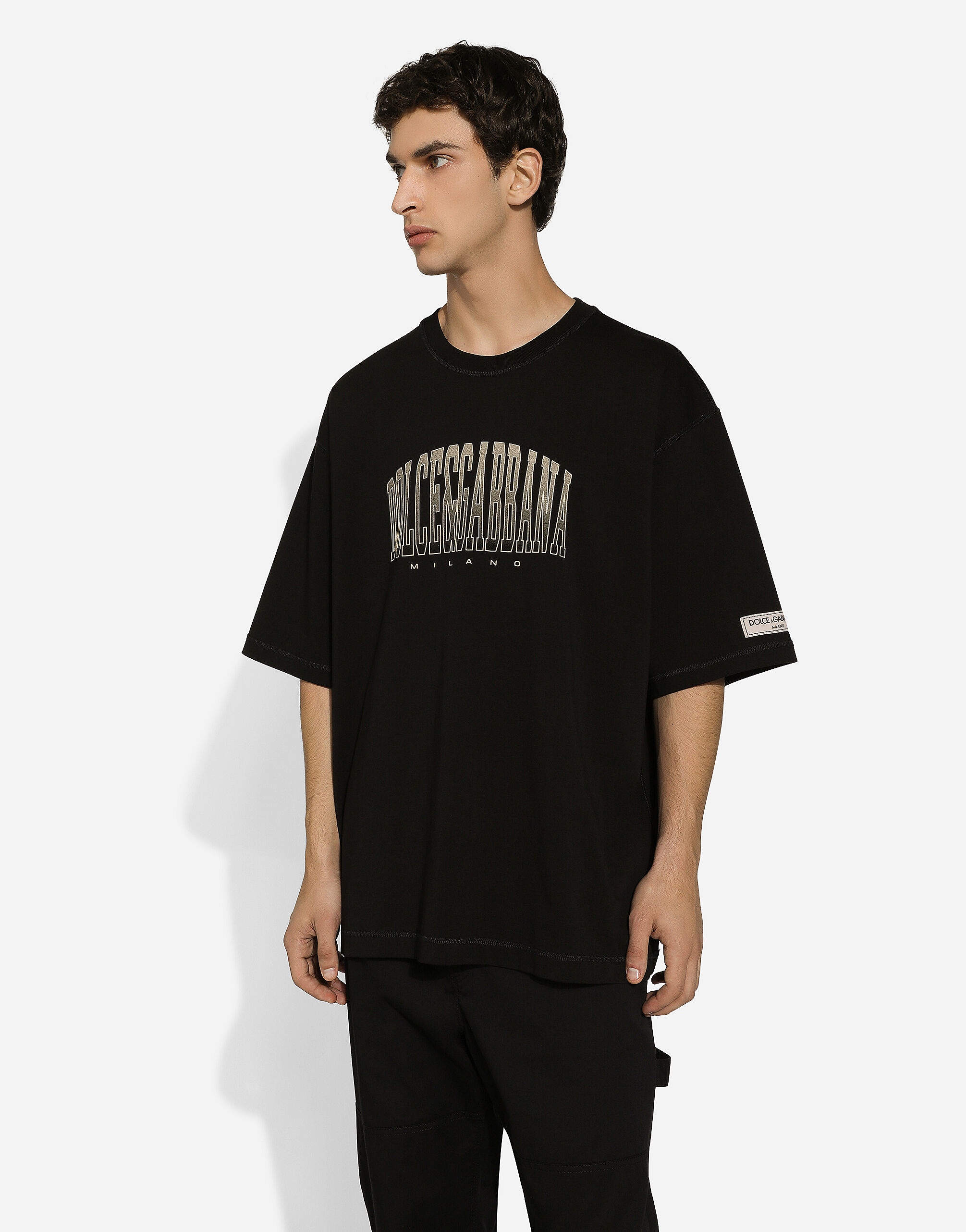 Cotton T-shirt with Dolce&Gabbana logo print - 6