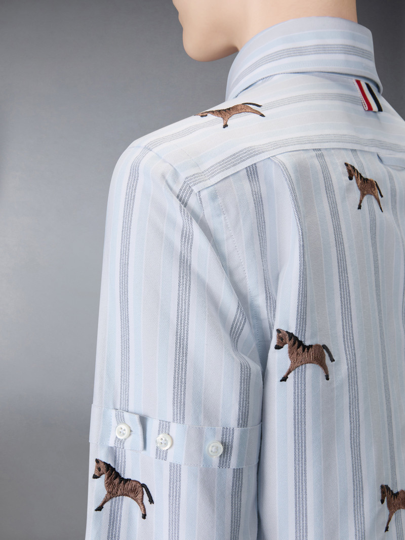 LUNAR NEW YEAR HORSE 4-BAR CROPPED OXFORD SHIRT 5