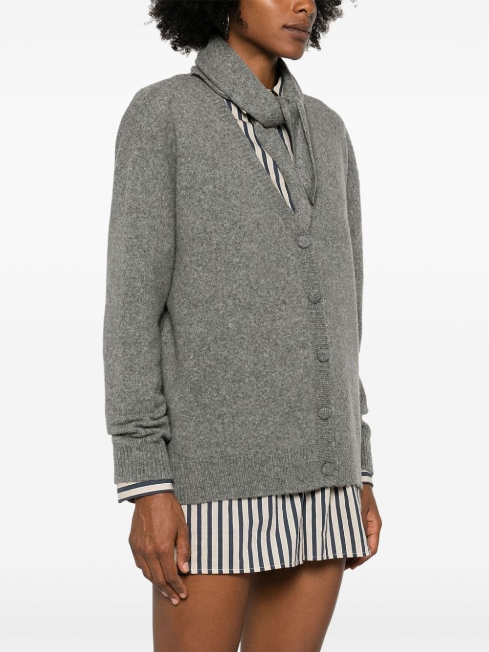 ribbed-knit cardigan - 3