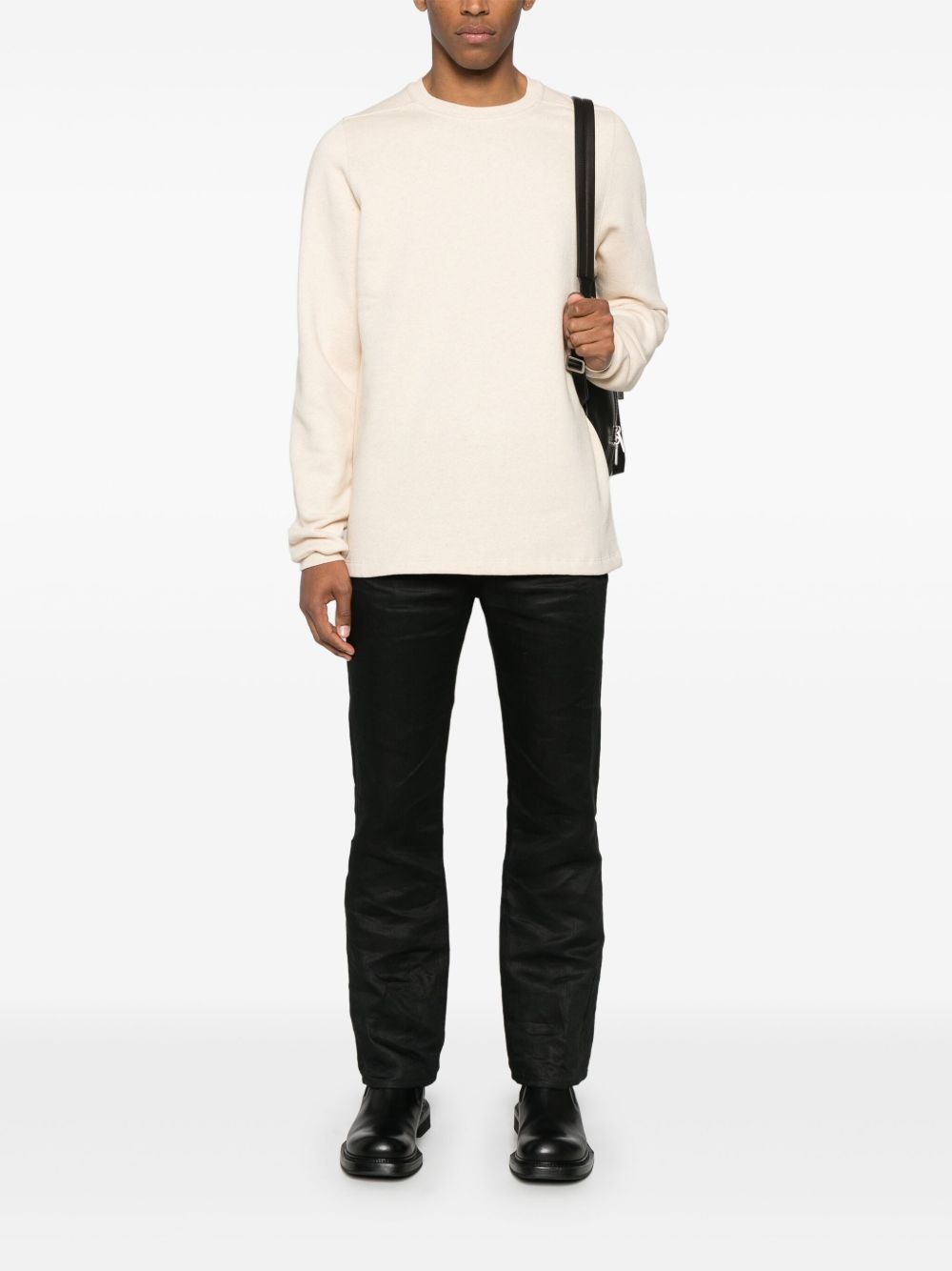 crew-neck longsleeved sweater - 2