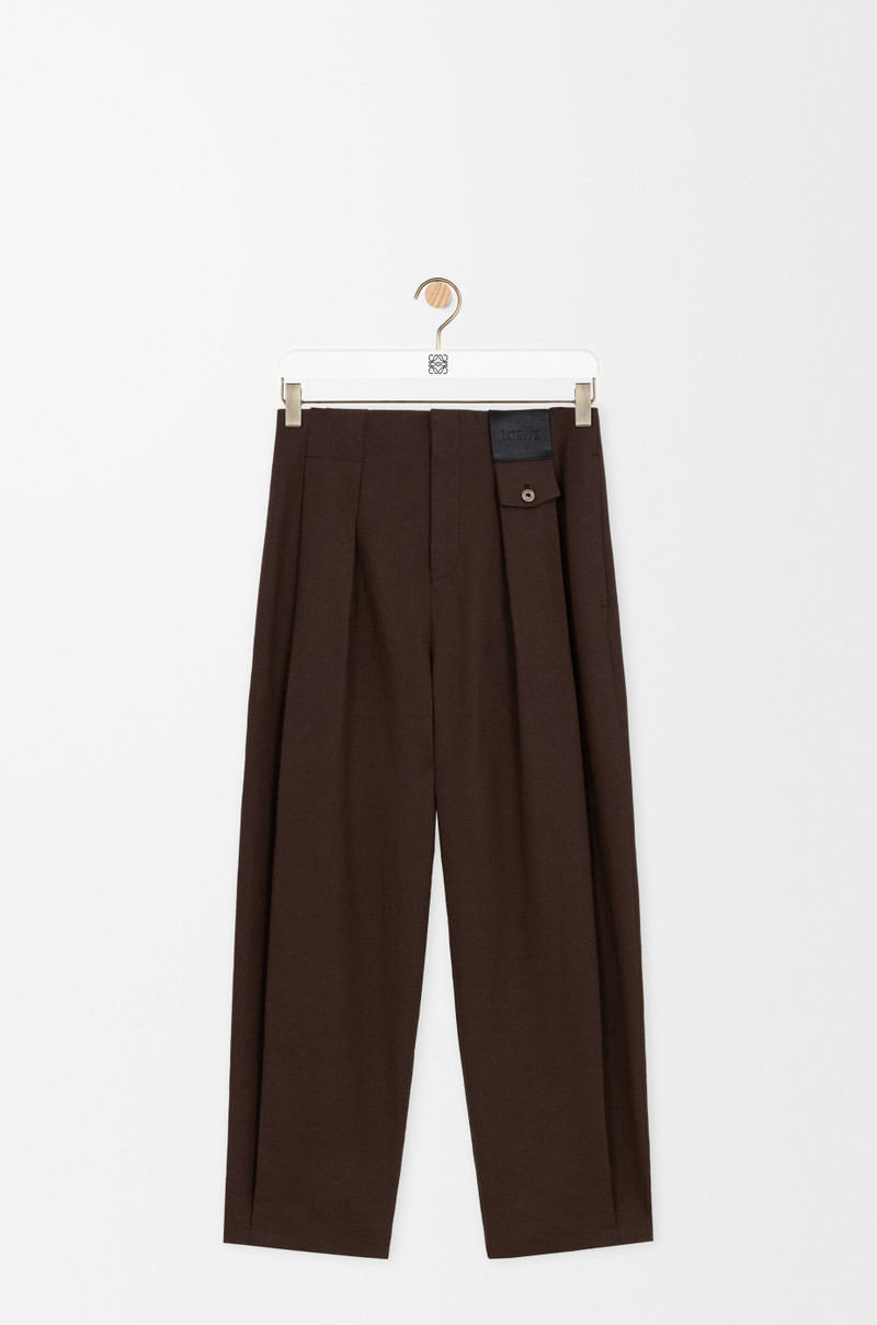 Trousers in cotton and linen 1