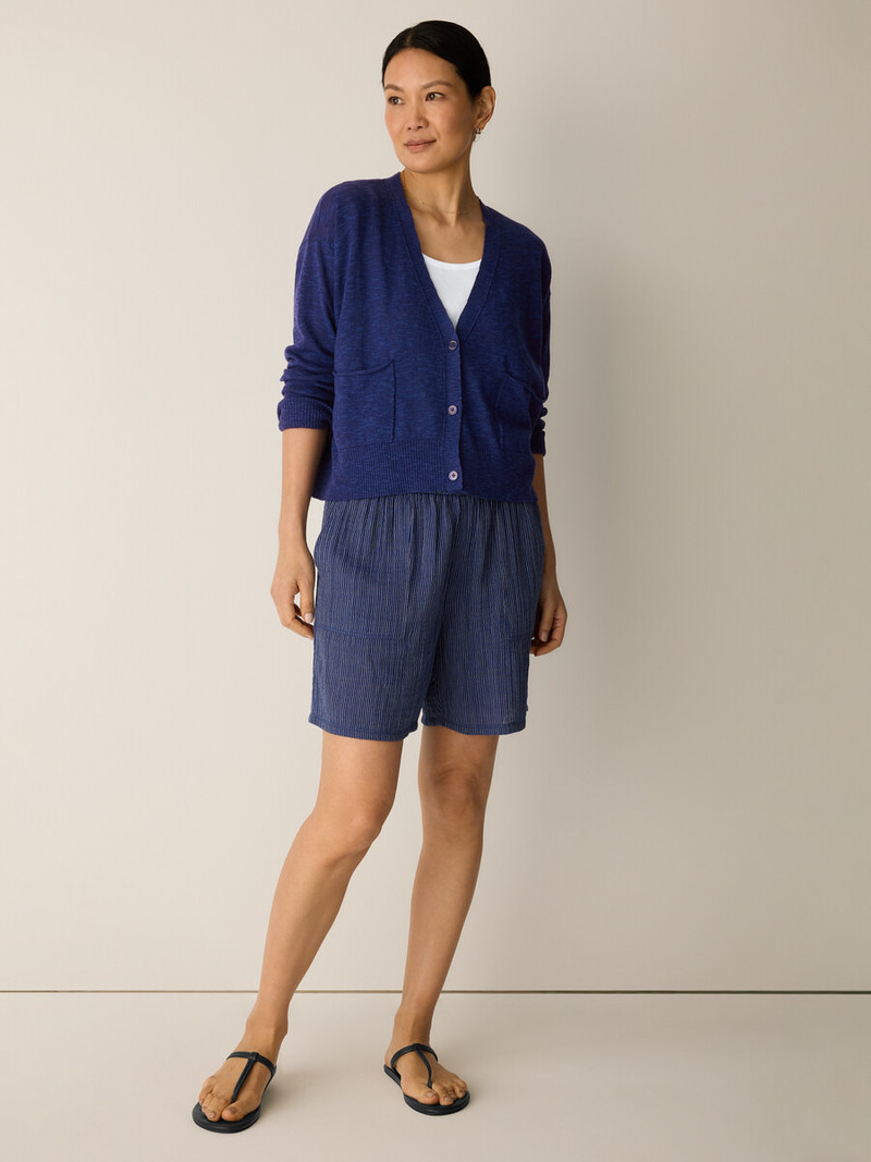 Organic Linen Cotton Slub Slouchy Cardigan 3