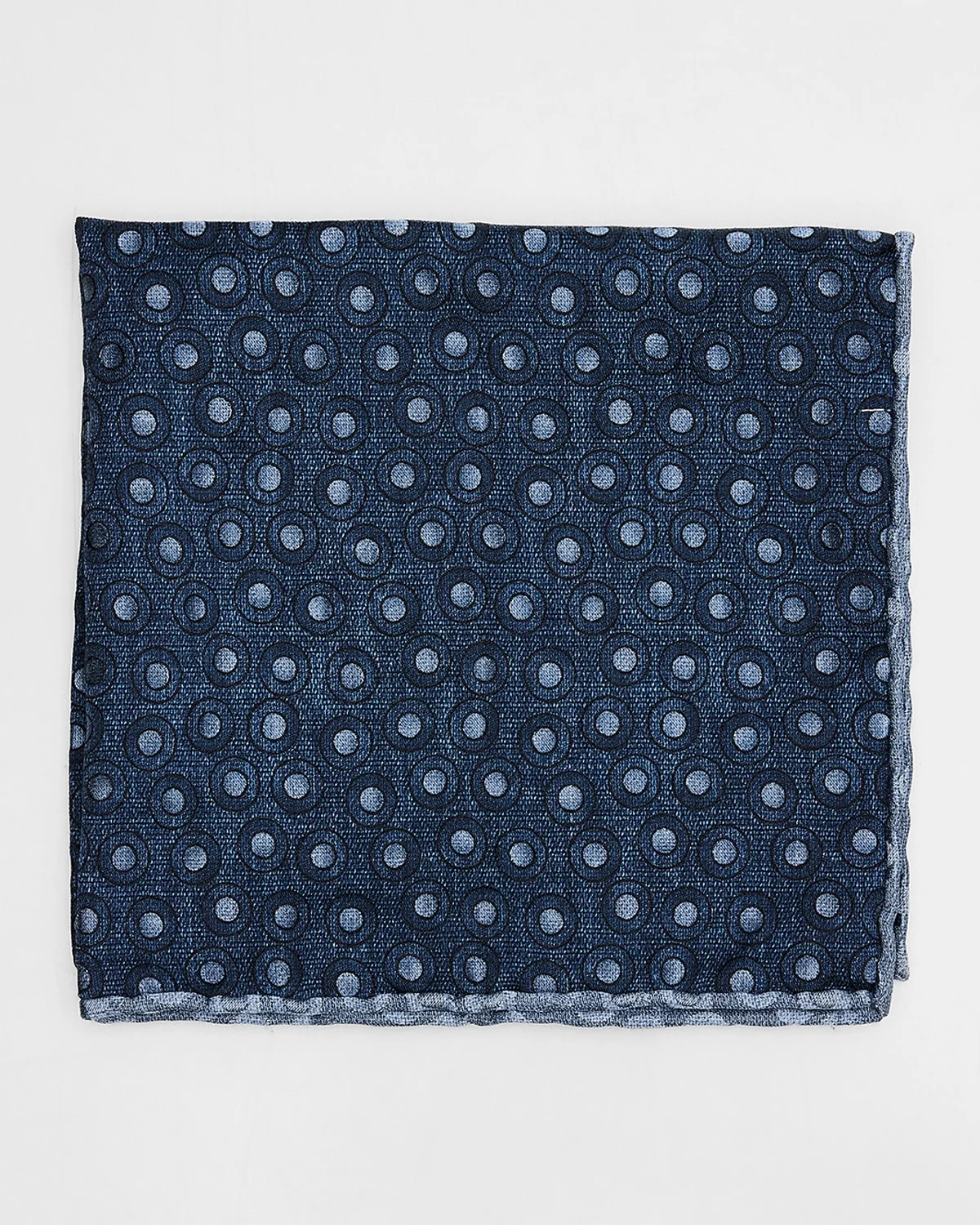 Men's Geometric Circle Silk Pocket Square - 1
