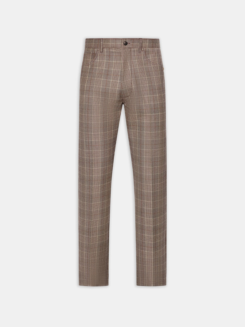 CHECK BOOT CUT PANT 1