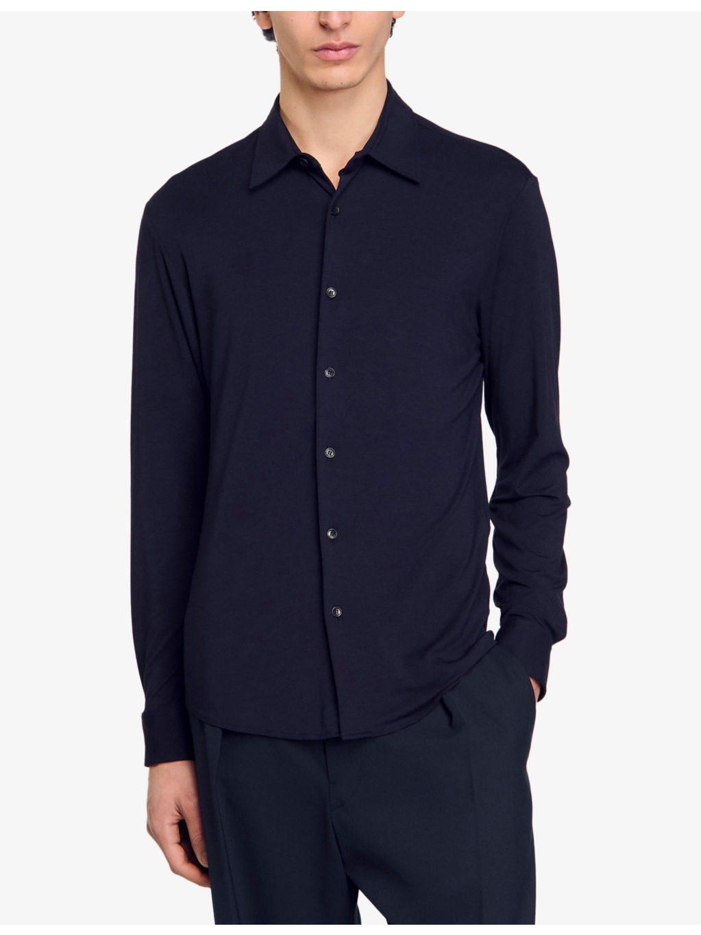 Long-Sleeved Stretch-Jersey Shirt - 3