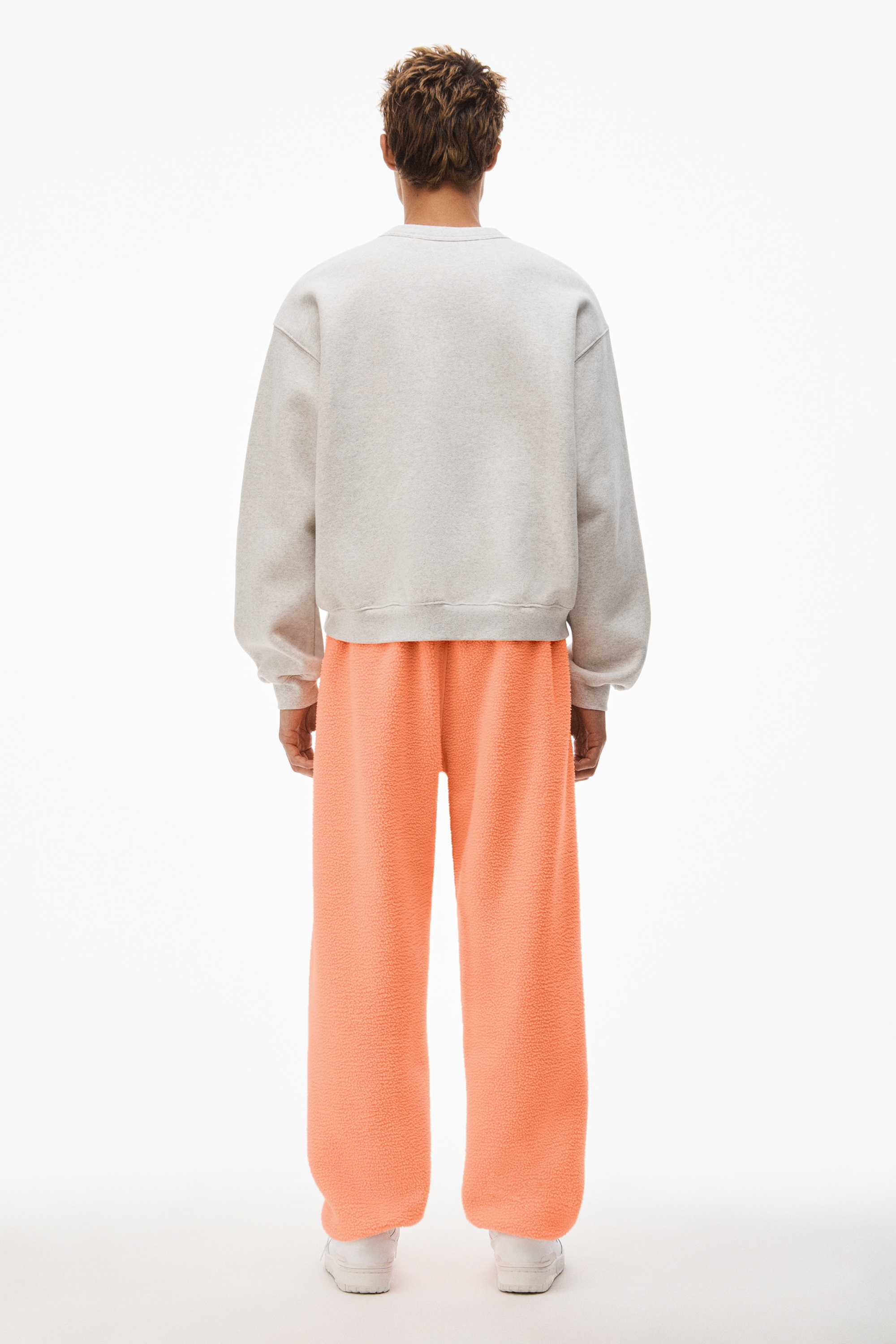 EMBOSSED LOGO SWEATPANT IN TEDDY FLEECE - 4