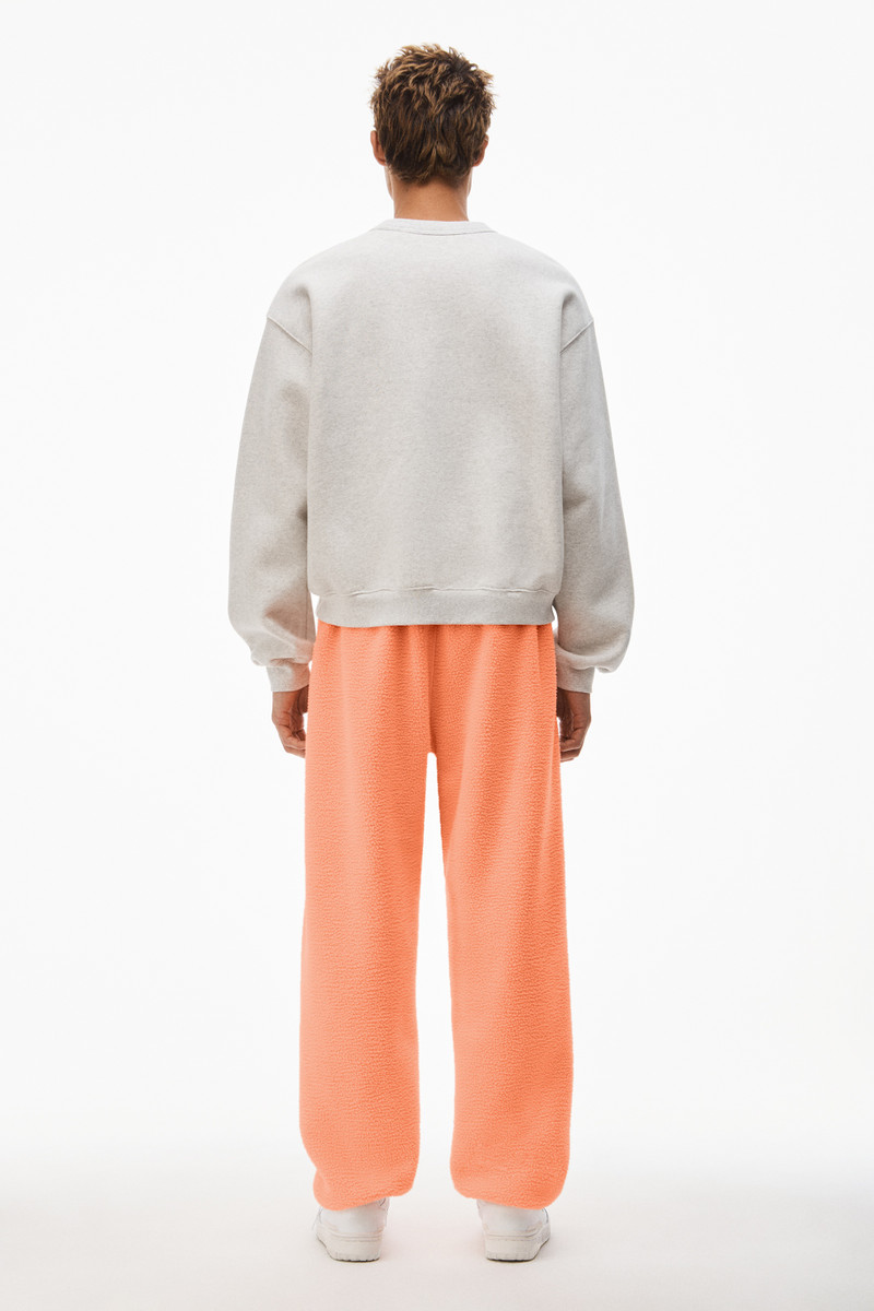 EMBOSSED LOGO SWEATPANT IN TEDDY FLEECE 4