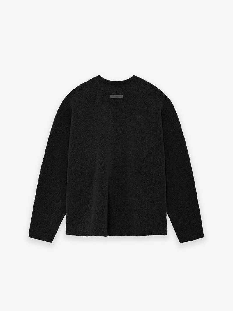 Wool Boucle Straight Neck Sweater 2