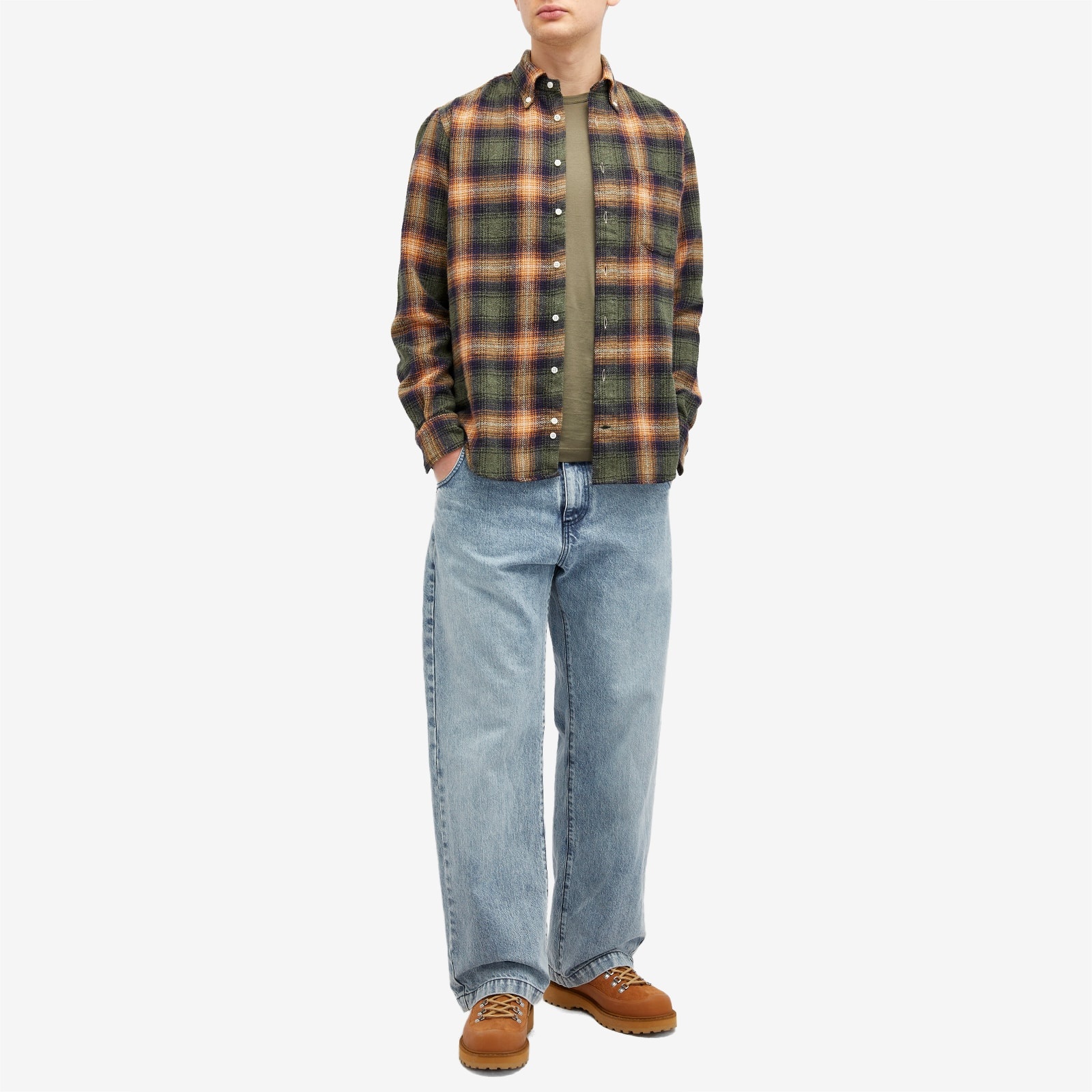 Gitman Vintage Button Down Recycled Brushed Melange Shirt - 4