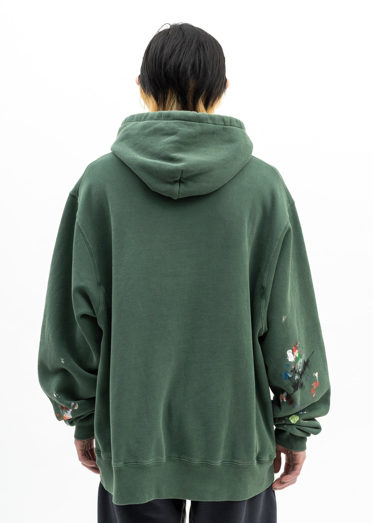 Gallery Dept Green Orange Paint Splatter Hoodie - 6