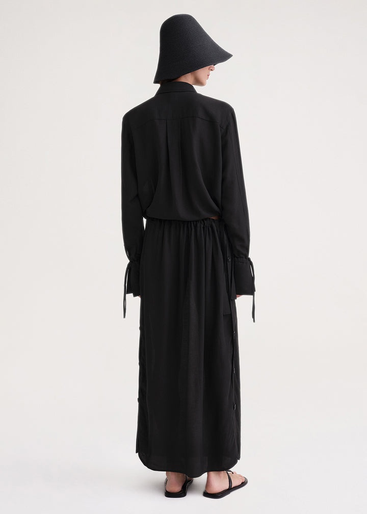 Drawstring shirt black - 4