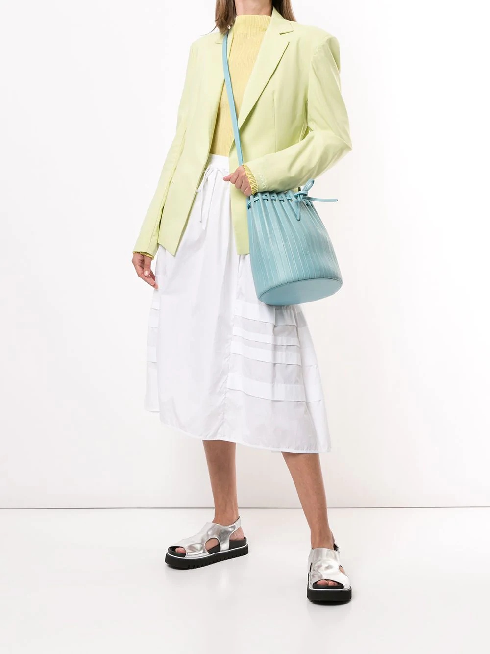 pleated bucket bag - 2