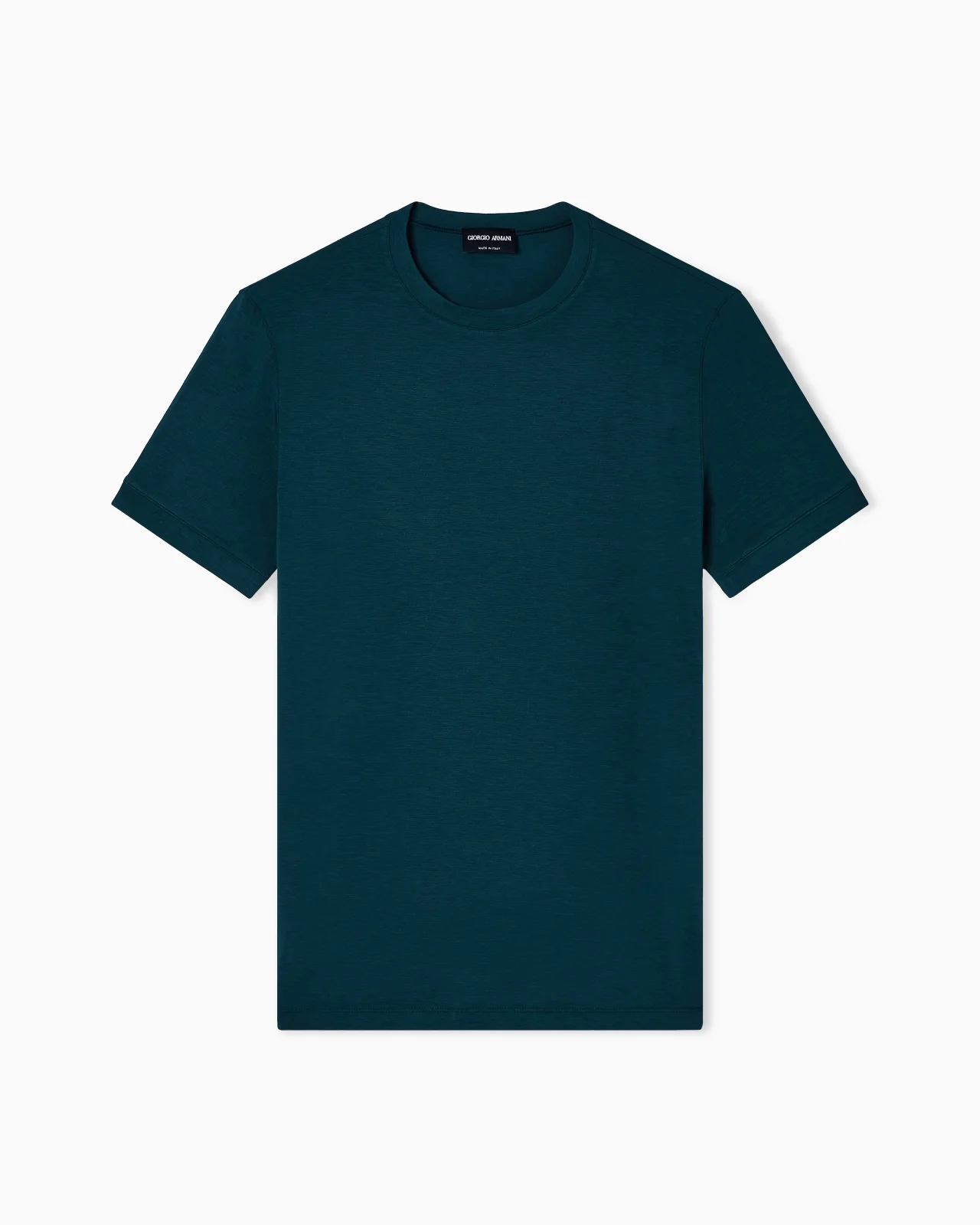CREW-NECK SHORT-SLEEVED T-SHIRT IN STRETCH VISCOSE JERSEY - 1