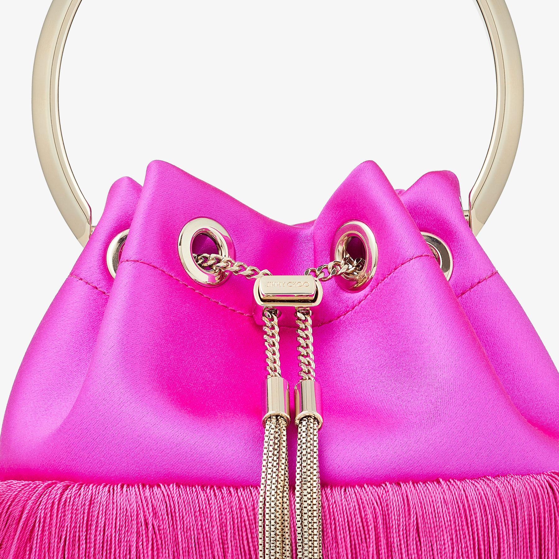 Bon Bon
Fuchsia Satin Bag with Fringes - 7