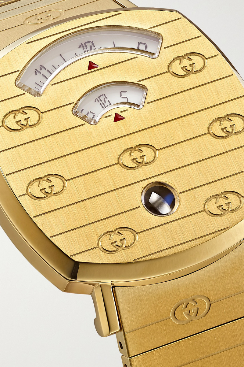 Grip 35mm gold PVD-plated stainless steel watch 5