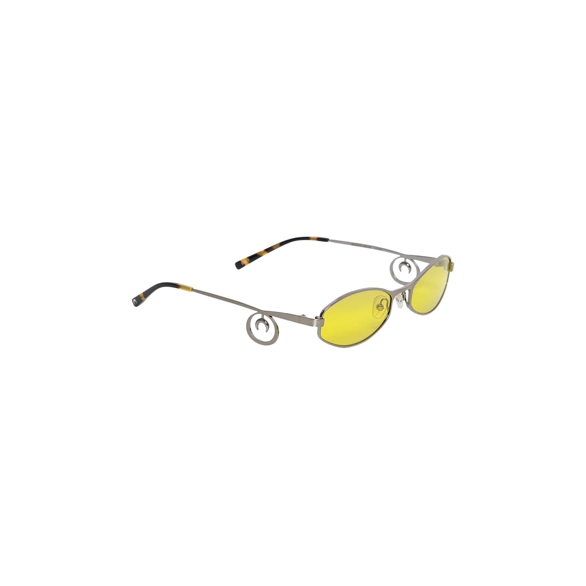 Marine Serre x Vuarnet Swirl Frame Oval Sunglasses 'Yellow' - 2