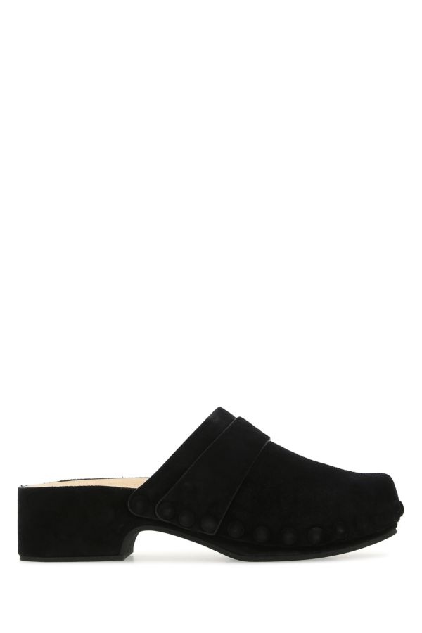 Black suede Joy clogs - 1