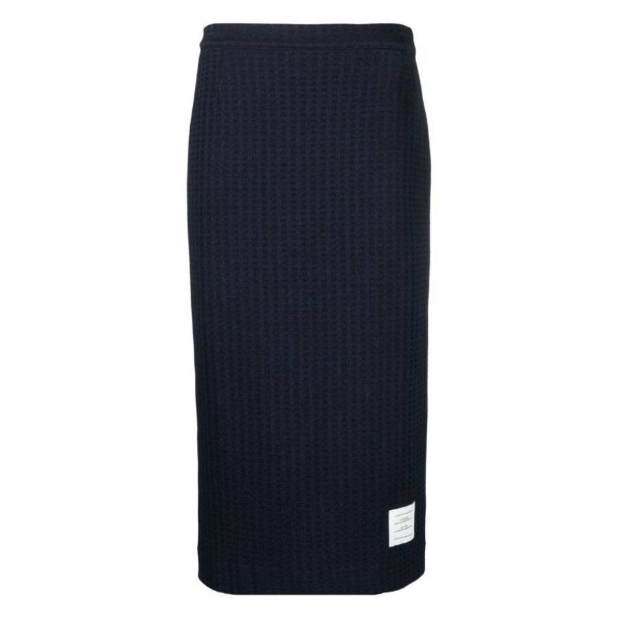 Thom Browne Gingham Jacquard Cotton Midi Skirt - 5