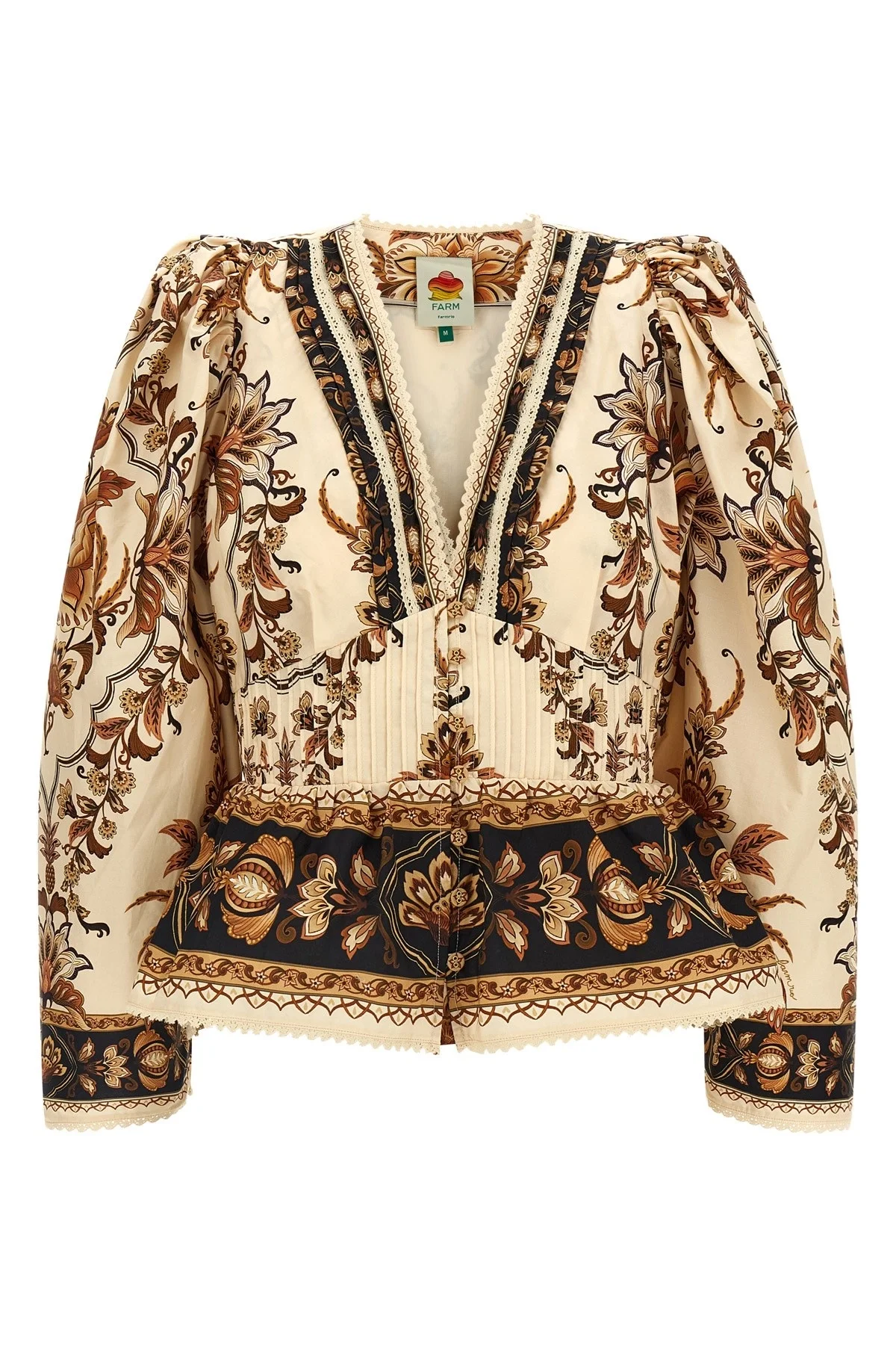 'Majestic Garden Sand' blouse - 1