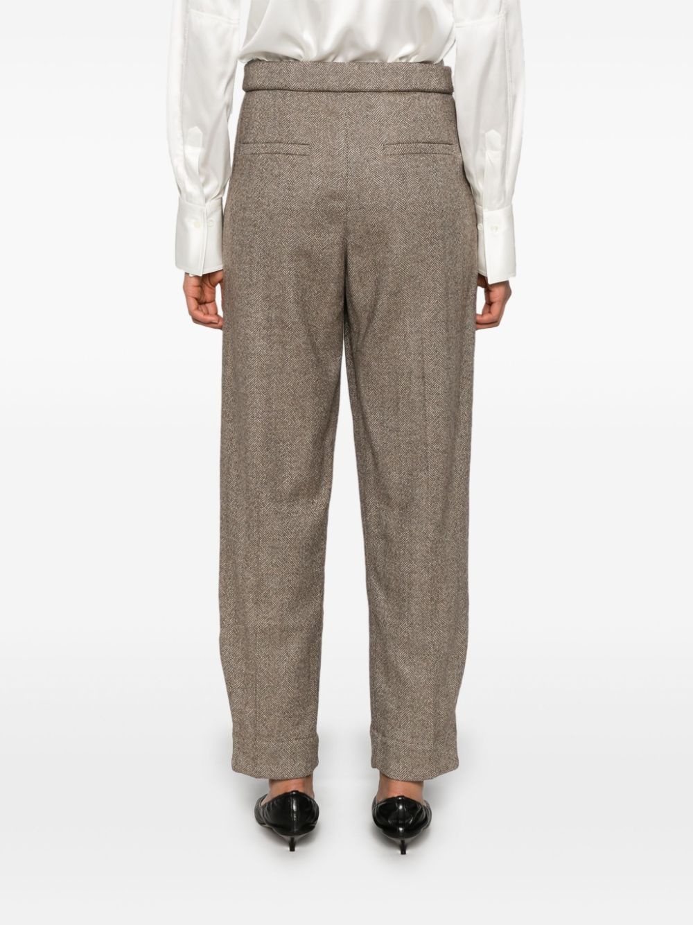 herringbone trousers - 4