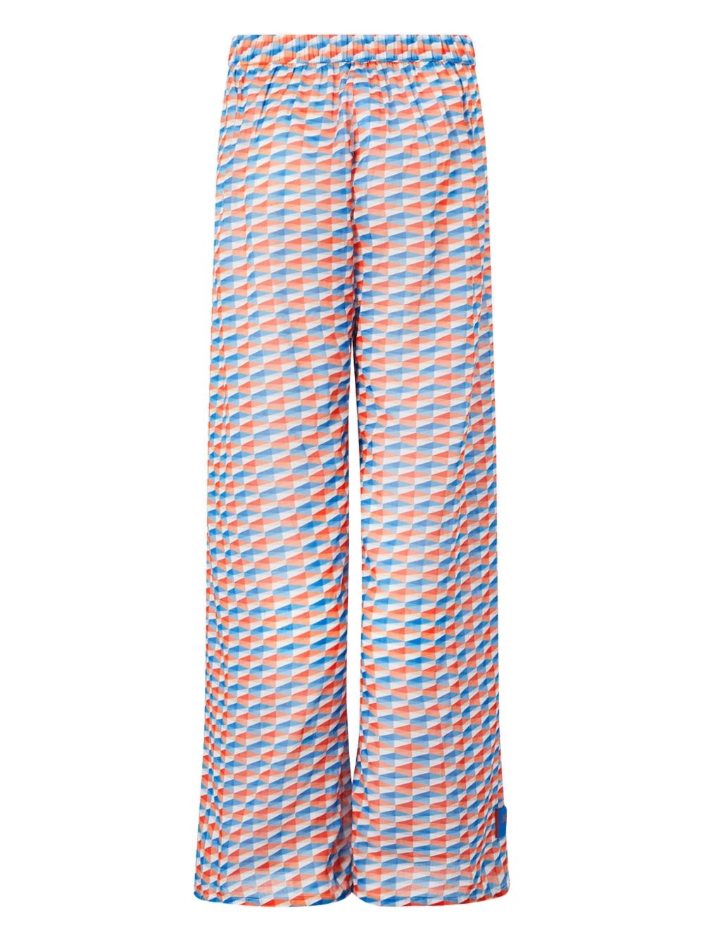 Laren geometric-print cotton trousers - 4