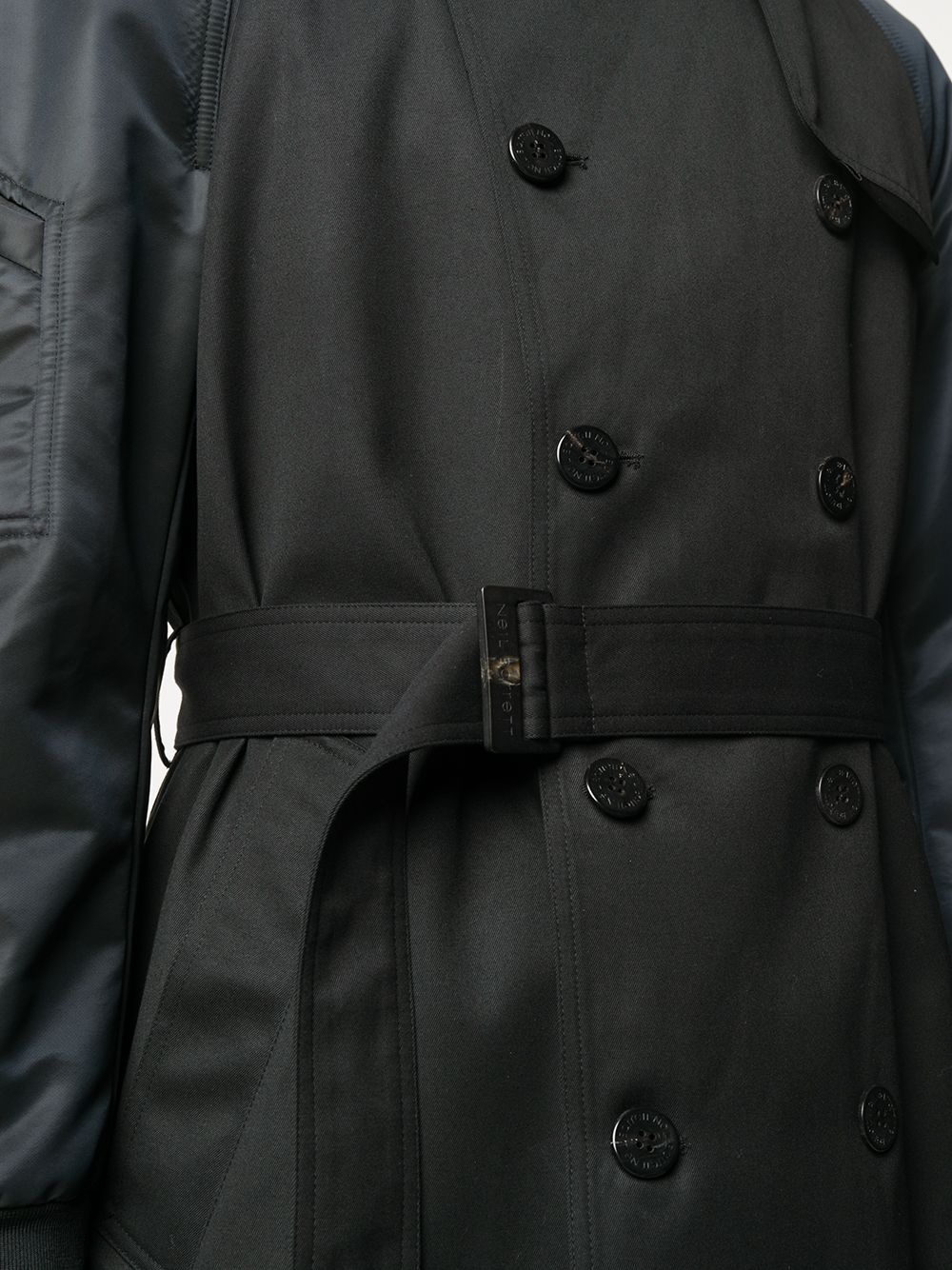 bomber-sleeve trench coat - 5