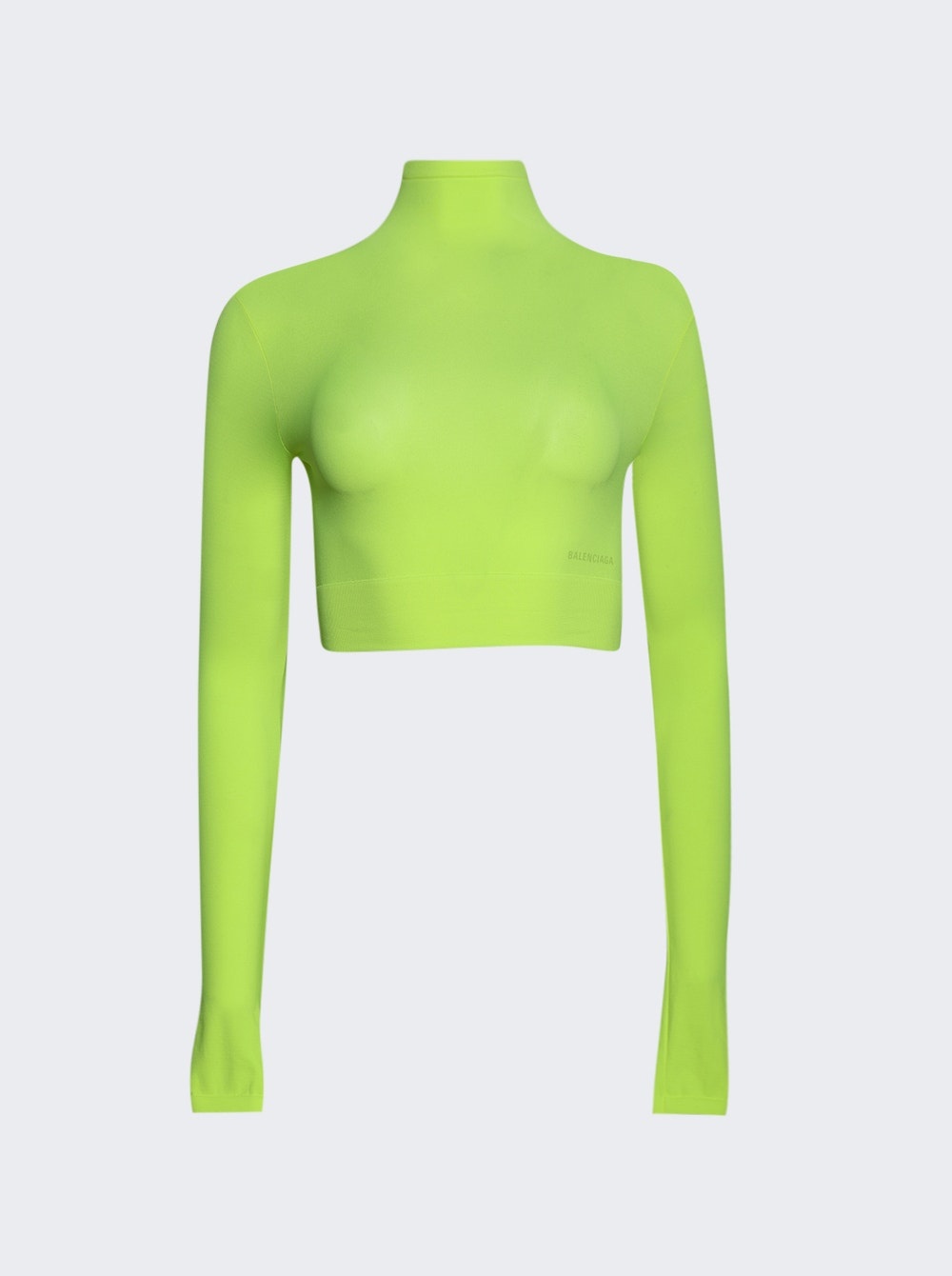 Cropped Turtleneck Fluo Yellow - 1