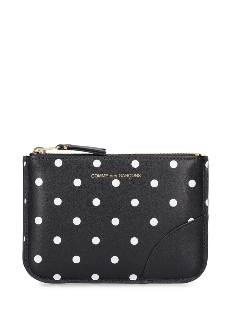 Dot printed leather zip wallet - 1