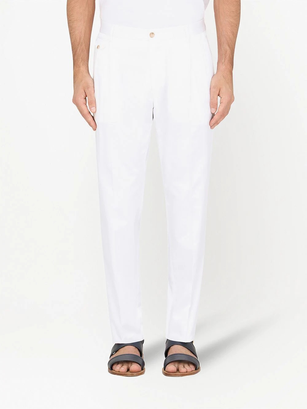 pleated tapered trousers - 3