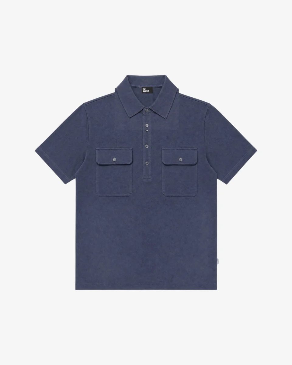 NAVY SHORT-SLEEVED POLO SHIRT - 1