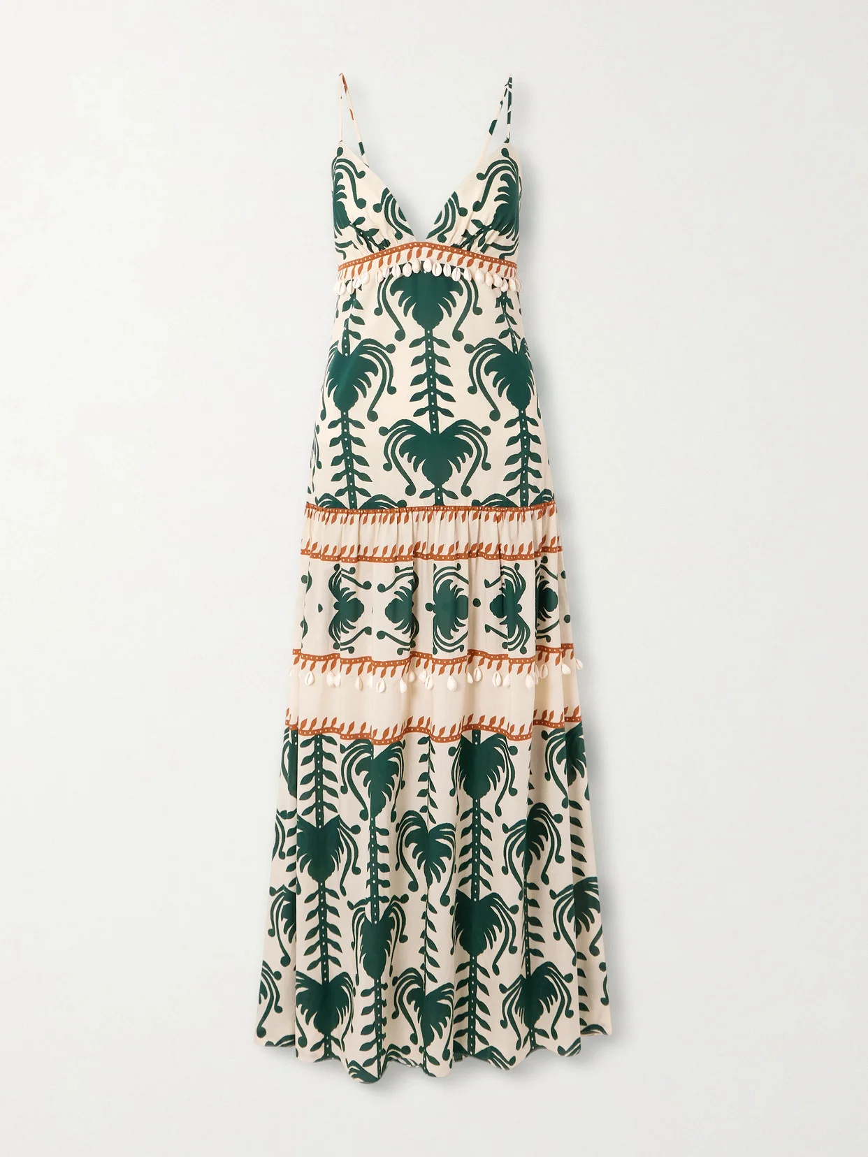 Keeper Shell-embellished Printed Cotton-poplin Maxi Dress - 1