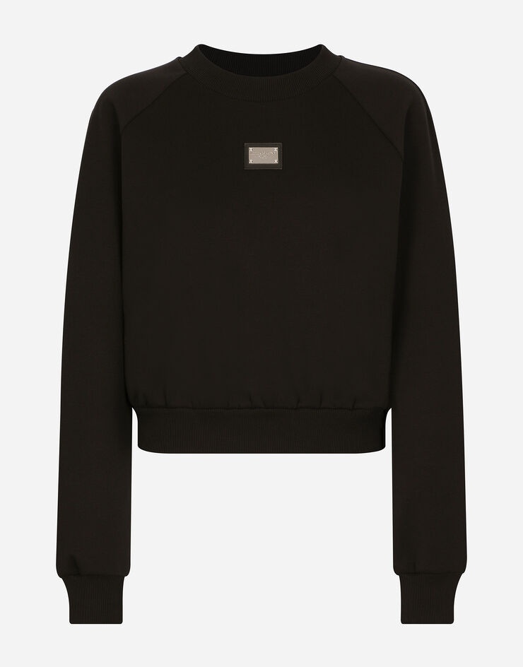 Technical jersey sweatshirt with Dolce&Gabbana tag - 1