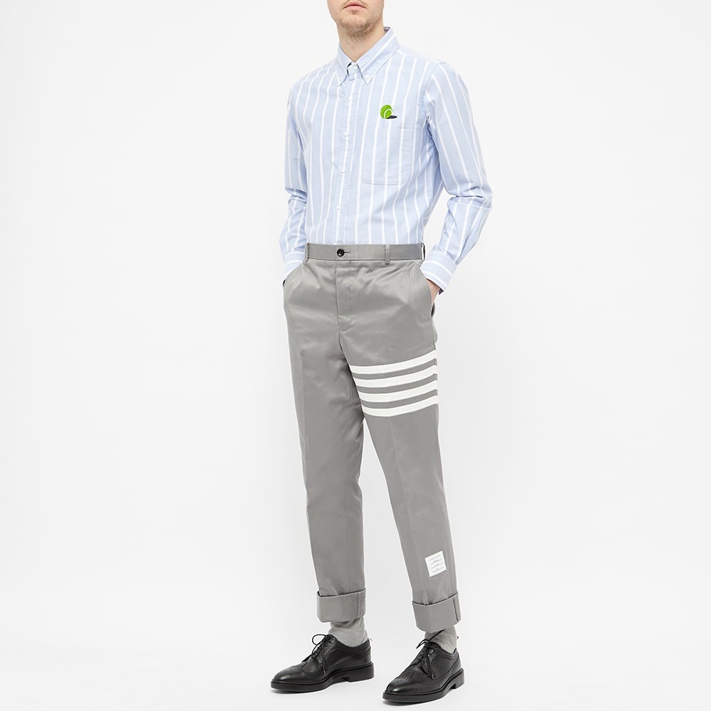 Thom Browne Tennis Ball Icon Button Down Stripe Oxford Shirt - 5