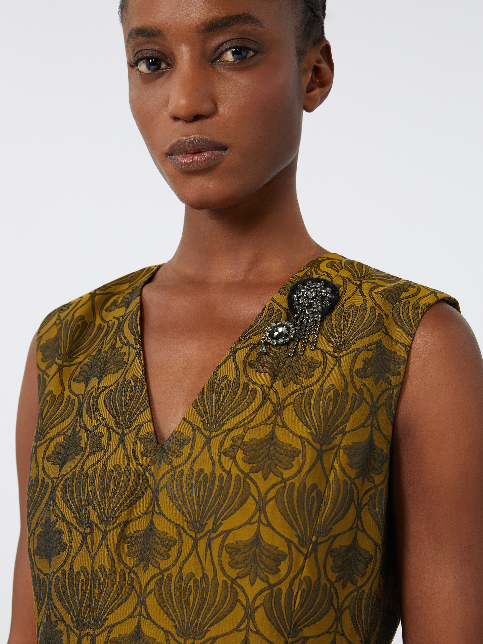 LAUREN Flared jacquard dress - 5