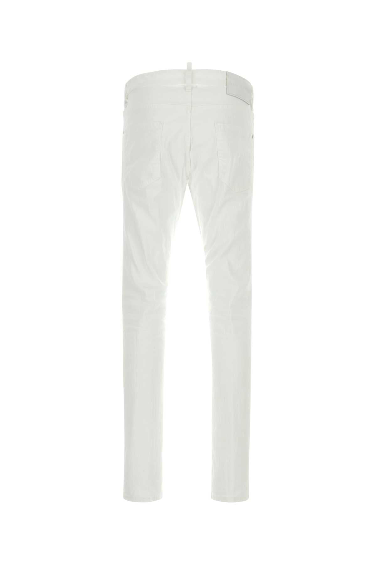 Dsquared Men White Stretch Denim Cool Guy Jeans - 2