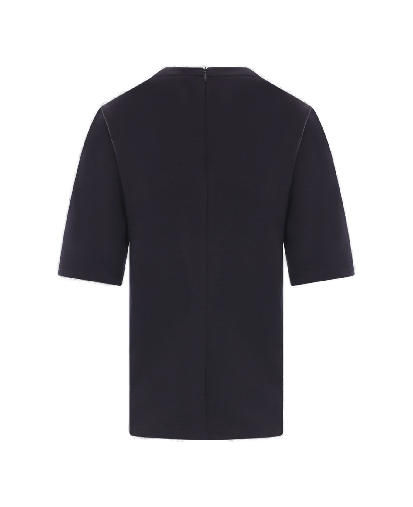 Zip Detailed Crewneck T-shirt - 2