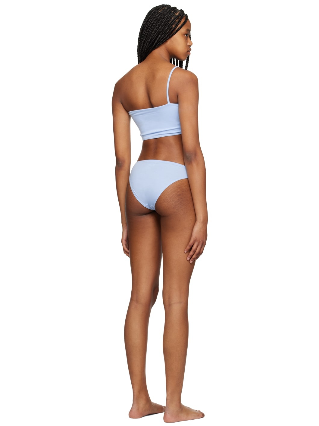 Blue Asymmetric Underwear Set - 3