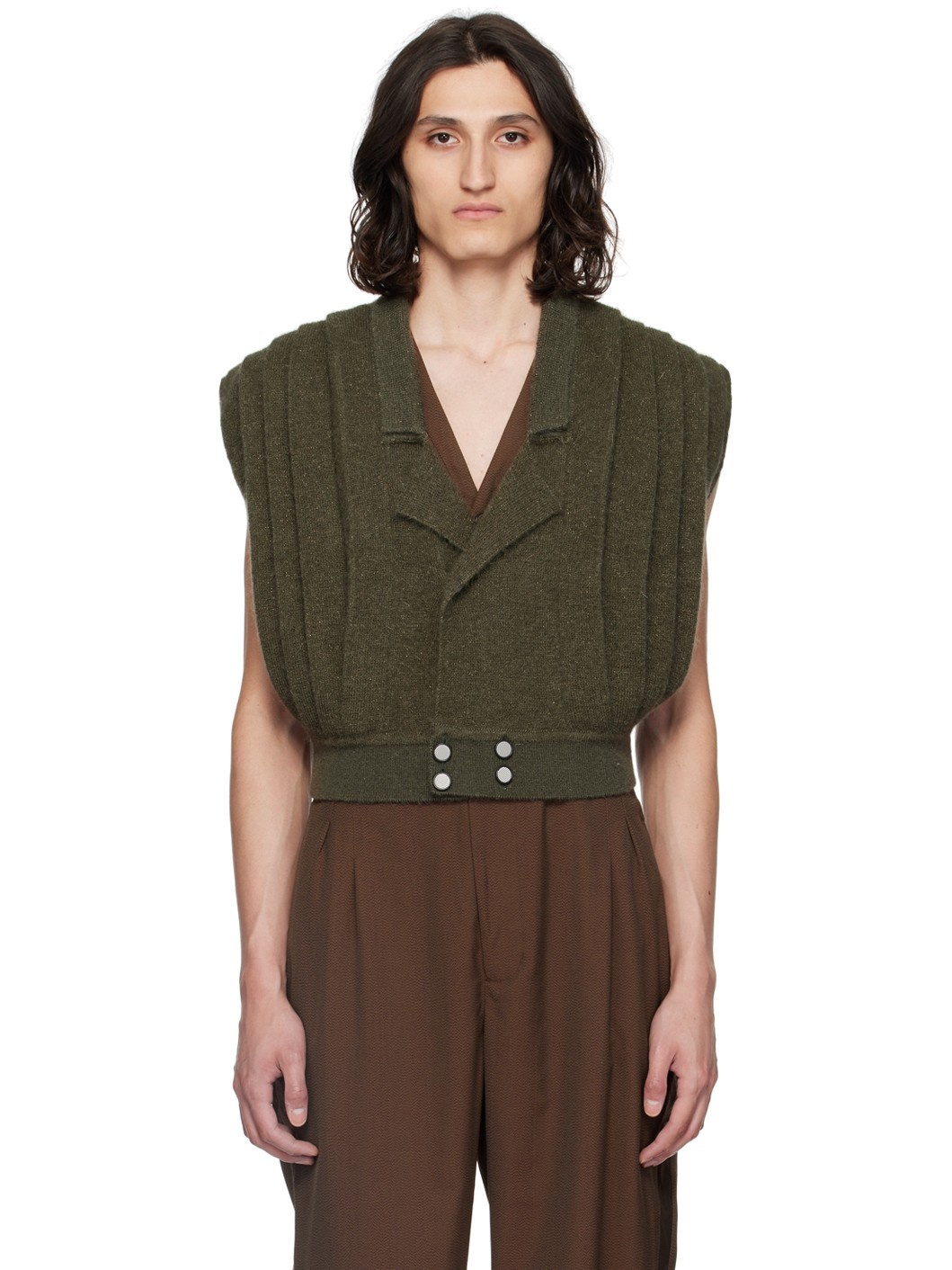 Khaki Orson Cardigan - 1