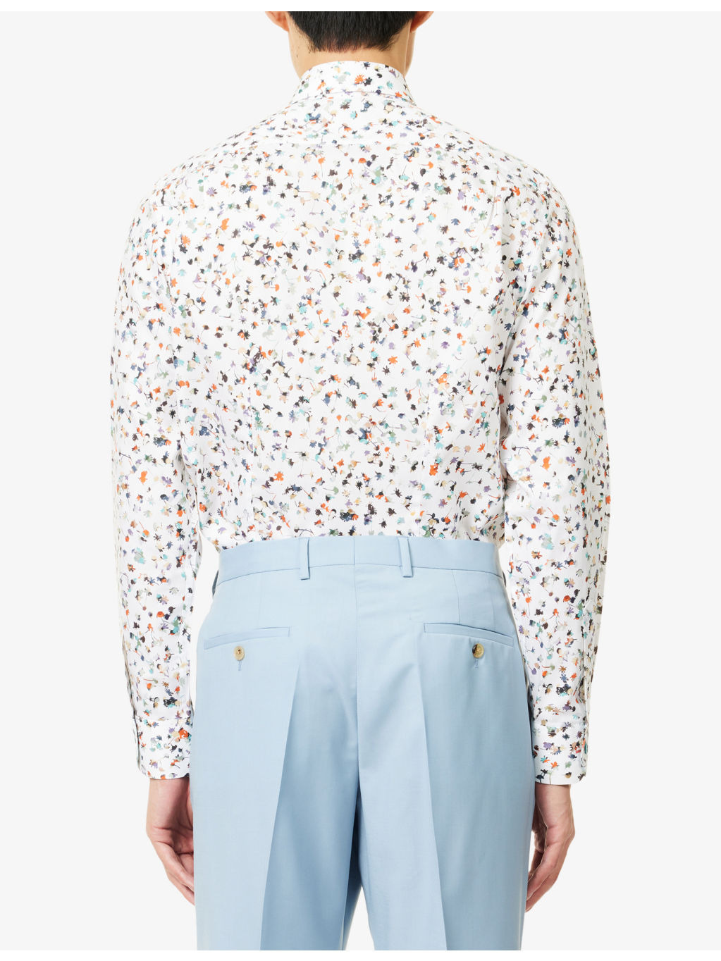 Floral Graphic-Print Long-Sleeve Cotton Blend Shirt - 4
