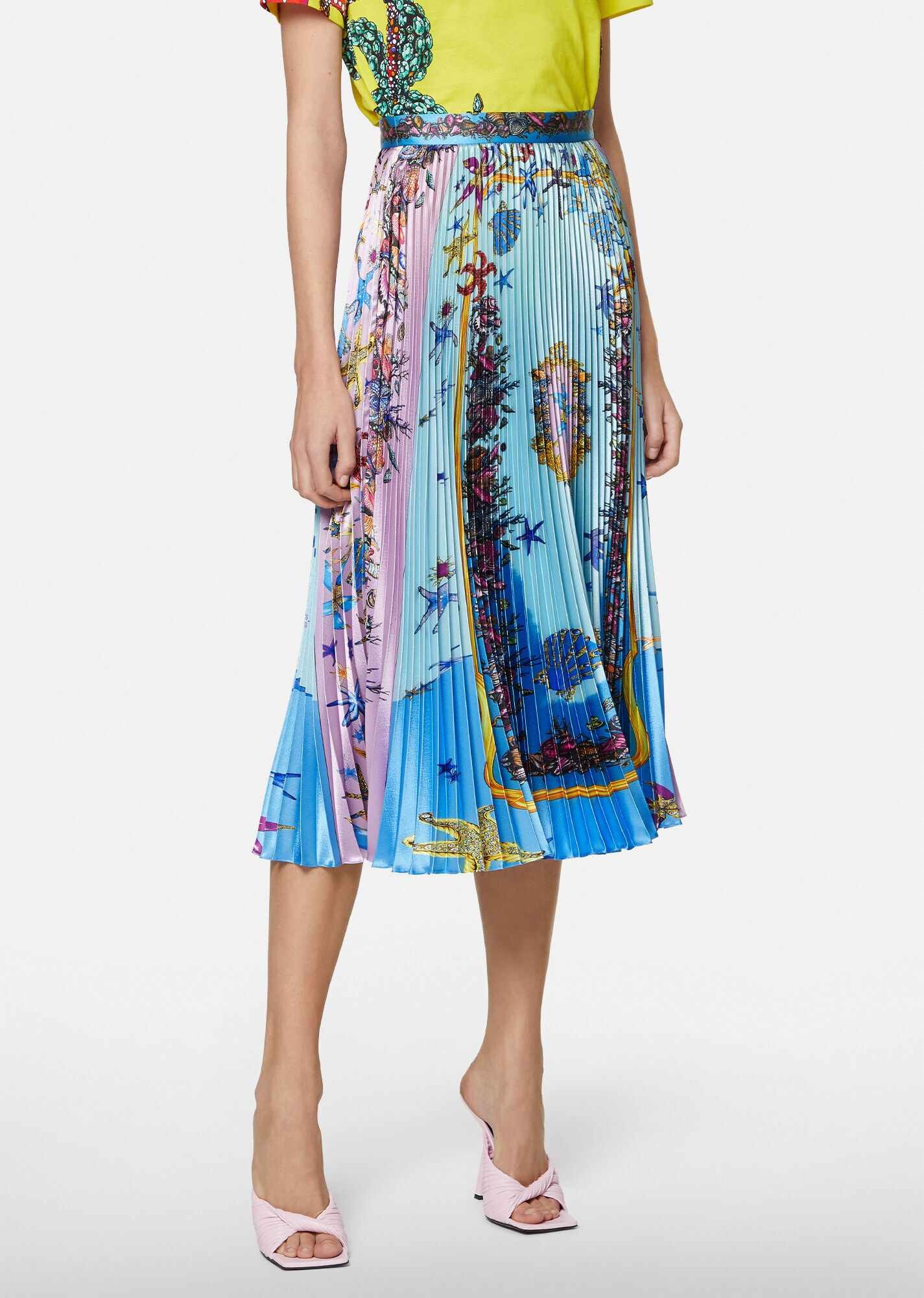 Trésor de la Mer Print Pleated Midi Skirt - 2