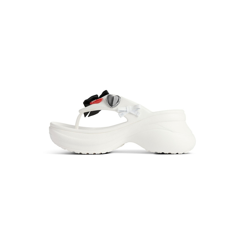BALENCIAGA Women's Crocs™ Thong Jibbitz™ in White outlook