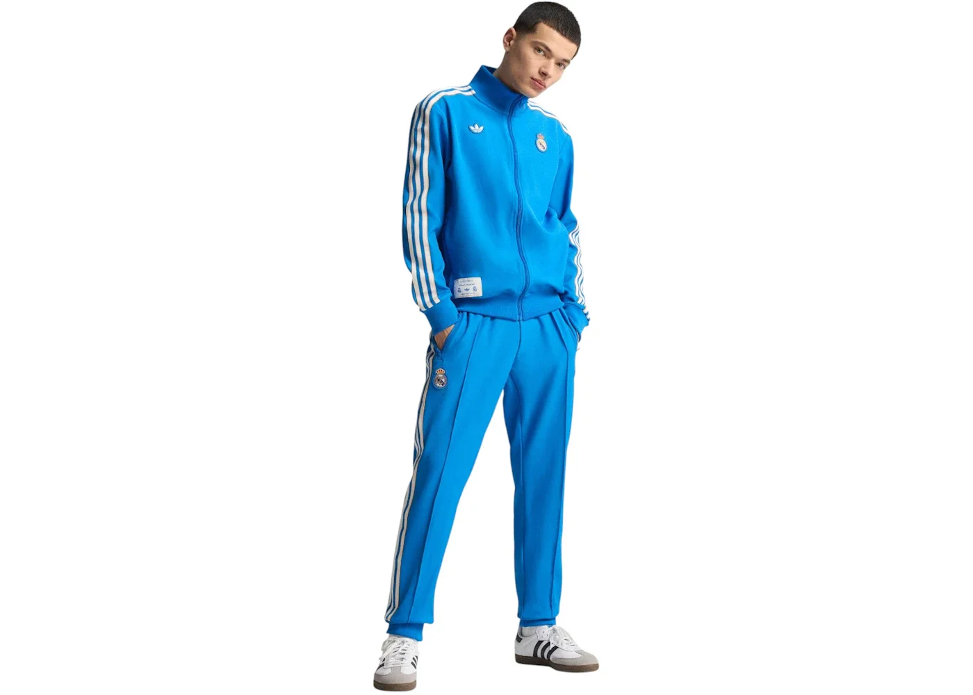 adidas Real Madrid Terrace Icons Track Top Blue Bird White - 1